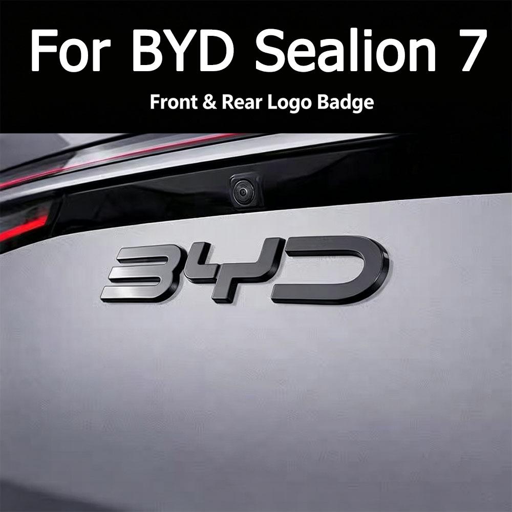 Černá Přední a Zadní Znak Modifikace Pro BYD Sealion 7 Černý Válečník Znaky Auta Krycí Styly Logo Příslušenství Znaků Auta