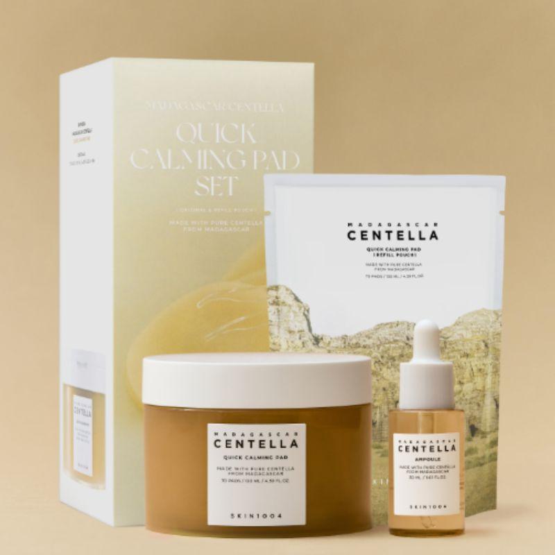 SKIN1004 Centella Quick Calming Pad Set Toner Pad Refill Set with Centella Ampoule 30ml