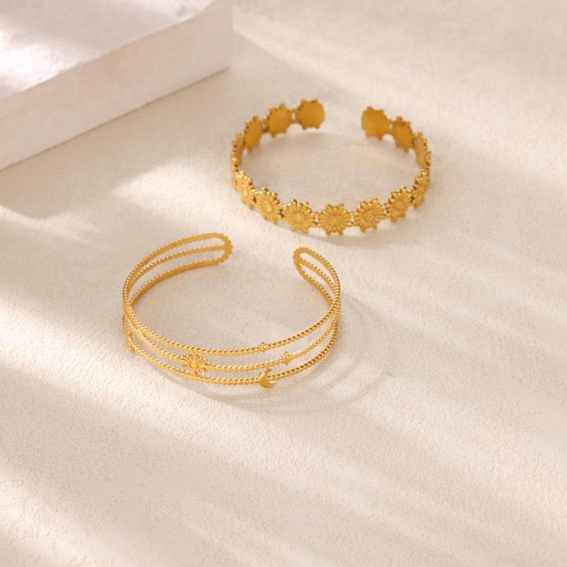 Hot Sale Sun Star Lines Titanium Steel Bracelet Personality Popular Opening Adjustable Oil Pressure Bracelet