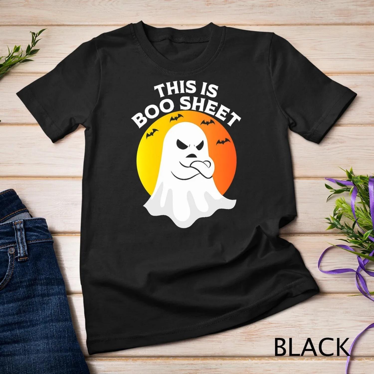 This Is Boo Sheet Ghost Retro Halloween Costume T Shirt S
