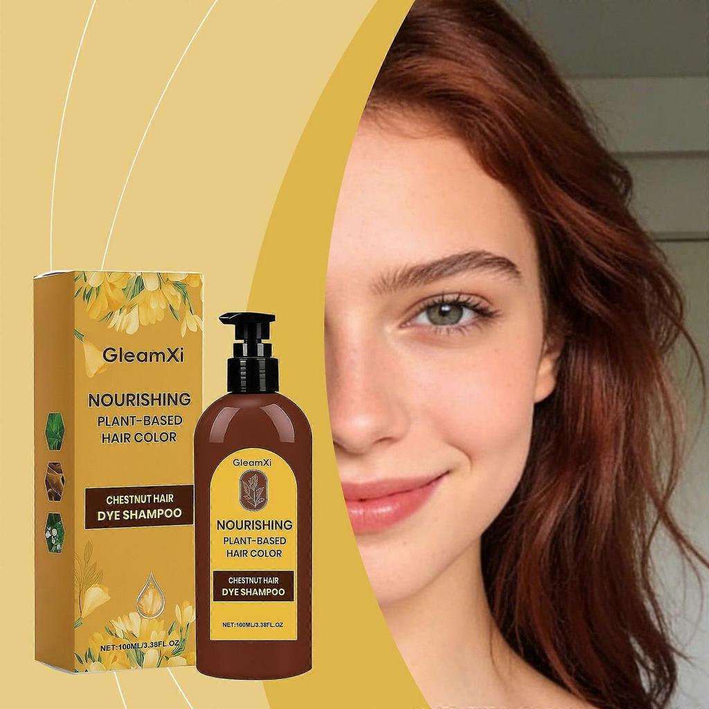 Offerta a tempo limitato!!Gleamxi Tinta per Capelli Castano Formula Delicata Per Colore Naturale, Nutre i Capelli, Pratica Per l'Uso Quotidiano