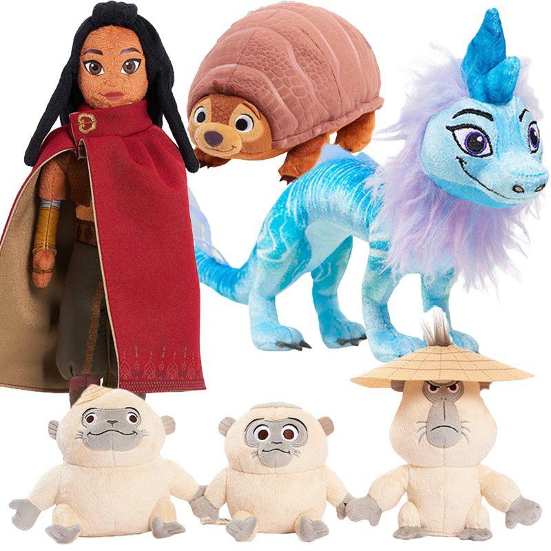 Adorable Raya And The Last Dragon Plush Set Featuring Soft Stuffed Tuk Tuk Monkey And Dyan Toys
