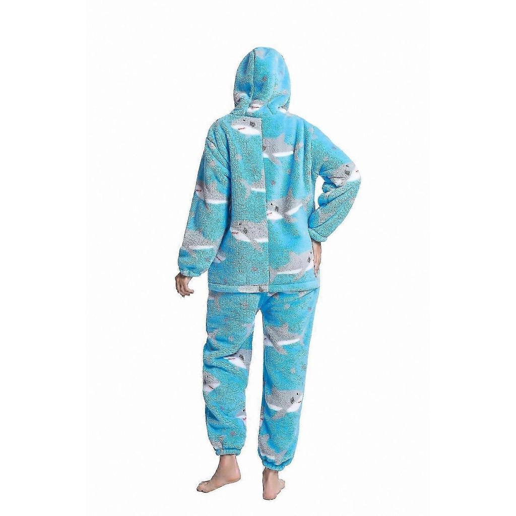 Damen Fleece Tier Onesie Pyjama für Erwachsene, Halloween Cosplay Outfit