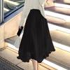 2026 organza irregular skirt women's spring and summer small high waist foreign style pleated medium and long skirt women's clothing