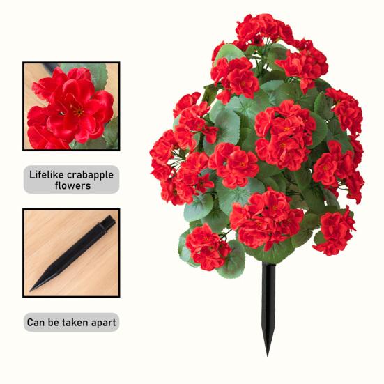 Arbust de flori artificiale cu spike, verdeață artificială, tufiș cu flori, flori artificiale de grădină, miză de pământ, casă de la țară, decorațiuni exterioare