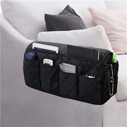 Sofa Armrest Organizer with 14 Pockets Bed Recliner Couch Arm Chair Bedside Caddy Storage for Cell Phone TV Remote Control
