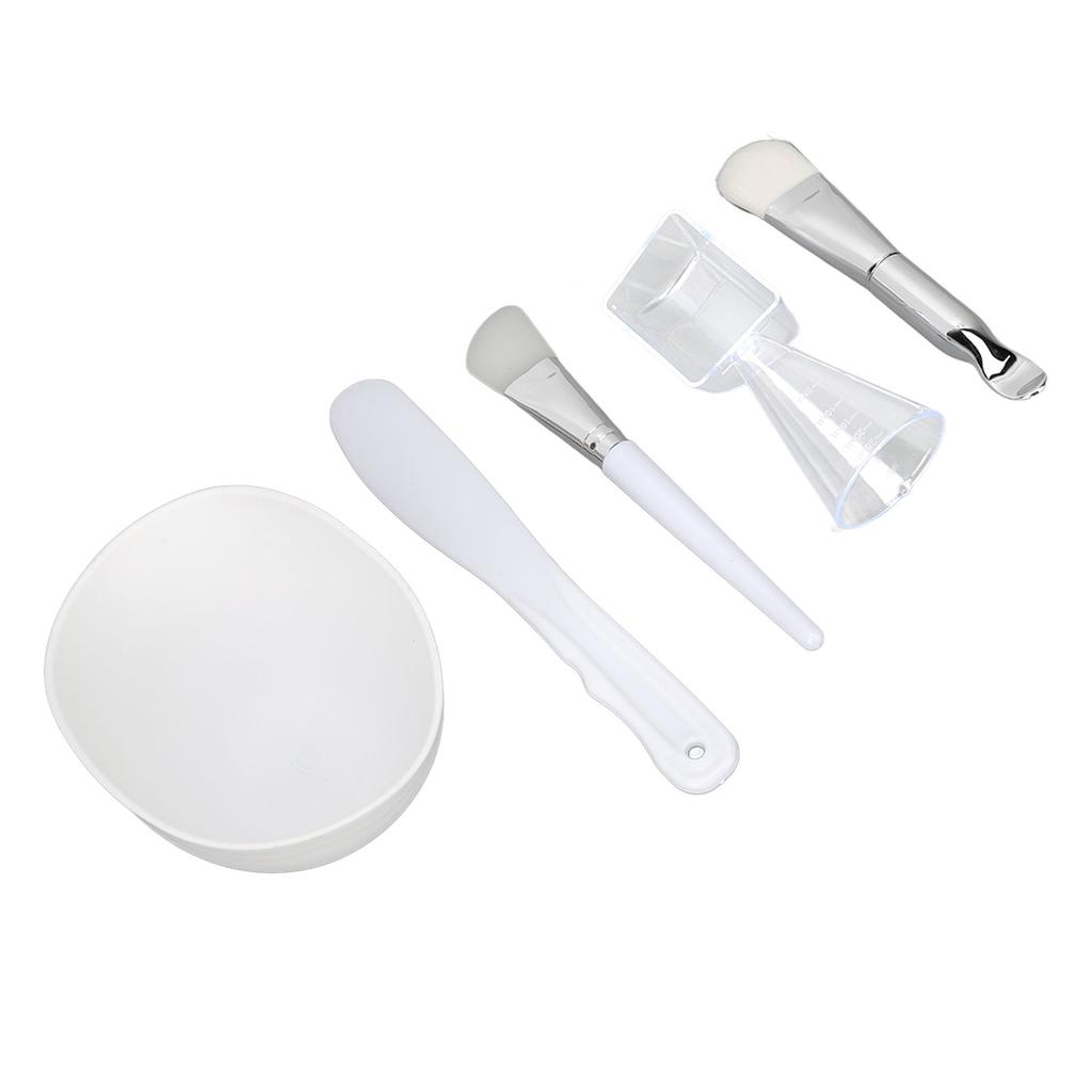 DIY Facial Mask Tool Silicone Brush Soft Bristle Brush Mixing Bowl Spatula Measuring Cup Set