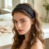 Soft Fabric Hair Hoop Polka Dot Pattern Wide Headband Comfortable Mesh Headband  Travel Use