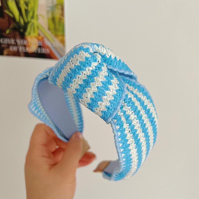 

Богемный Этнический Летний Красочный Плетеный Узел Соломенная Повязка на Голову Ободок Взрослые Аксессуары для Волос Украшения для Волос