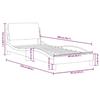 VidaXL Bed Frames with Headboard, Upholstered Bed with Slatted Base, Single Bed with Footboard, Adult Bedroom Bed, 373110