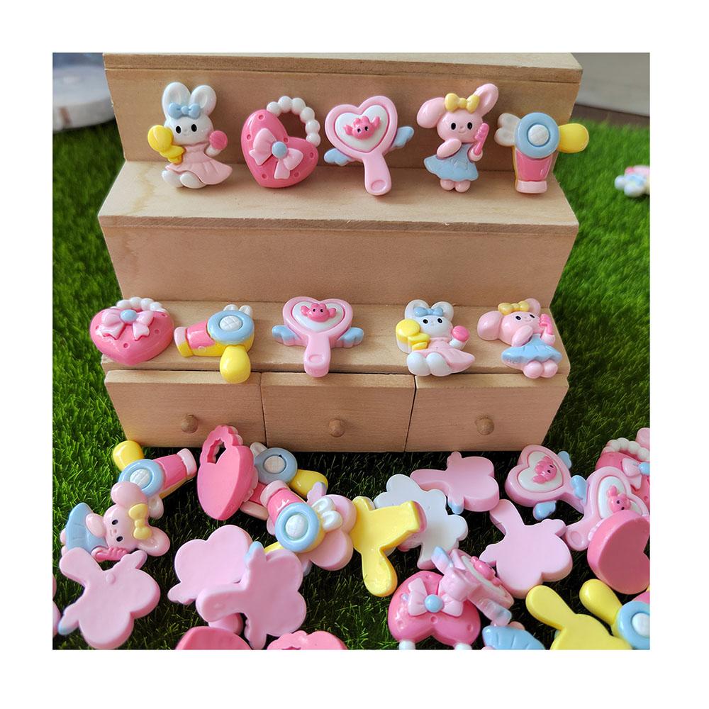 Kawaii Resin Cartoon Flatback Cabochons for DIY Scrapbook Jewelry Making Hairpin Accessories Crafts Jewelry Findings Components