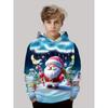 Hanorac de Crăciun pentru copii, cu imprimeu Moș Crăciun, sweatshirt la modă cu desene animate pentru băieți și fete, haine pentru copii, îmbrăcăminte pentru copii pentru petrecerea de sărbători