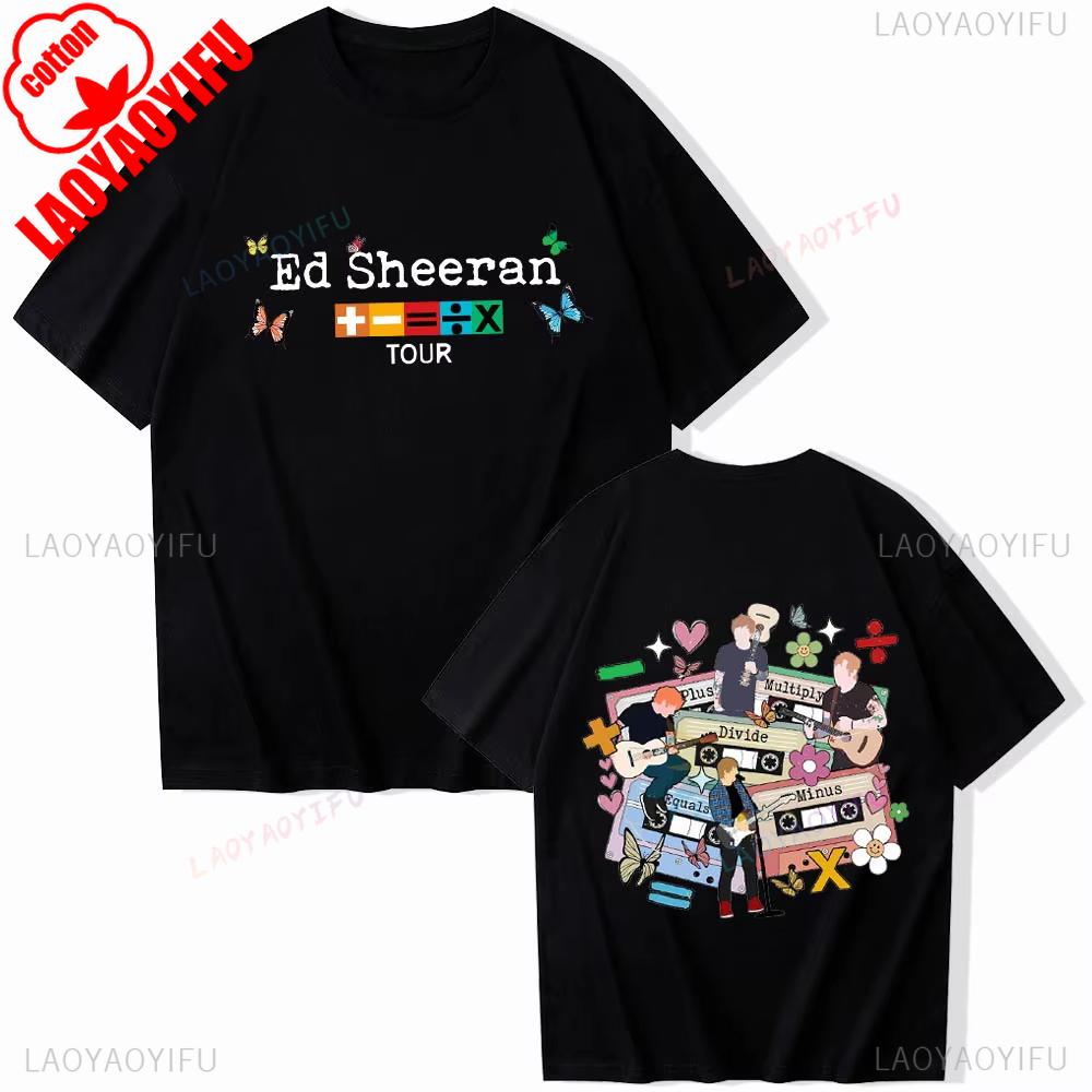 

Ed Sheeran Mathematik Tour TShirt Unisex ONeck Cotton Tee Vintage Math Symbols Print Oversized Fit Summer Concert Merch S