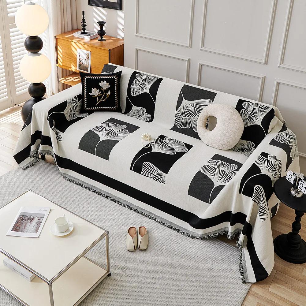 

Универсальный чехол для дивана на 3 подушки из шенилла, пледы для дивана, устойчивый к царапинам чехол для дивана, мягкий футон, протектор для домашнего декора 180X180CM чёрный