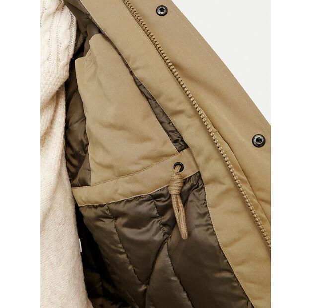 Зимняя флисовая куртка Jack&Jones 12256995 бежевого цвета, стандартный крой