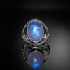 Natural Moonstone 925 Sterling Silver Gemstone Jewelry Statement Ring Gift for Women
