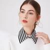 Modern Black White Striped Faux Collar Insert Detachable Collar False Lapel Blouse Collar False Collar Fashion Statement
