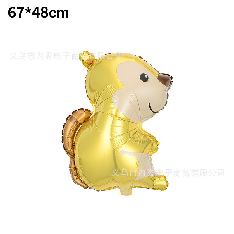 

Forest Fawn Animal Balloon Party Decorative Aluminum Film Balloon Wild One Raccoon Hedgehog Fox Squirrel Squirrel Single