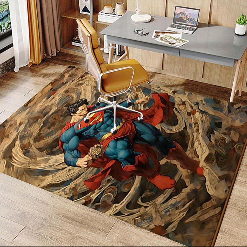 1pc Superman, comic Carpet, for Home & Office Decor, Desk Chair Carpet, Festive Gift,Conference Room CarpetL1250