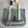 Lotte Japan Korea Gewebtes Denim-Set mit Bärenstickerei Canvas-Tasche, Einkaufstasche, Einzel-Schulter-Tragetasche, Tragetasche