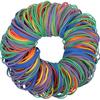 Rubber Bands Assorted Size Multicolor 0.5 Lb/227g Rubber Bands for School Home Office Supplies Size#16,size18,size19,size32,size33,size64