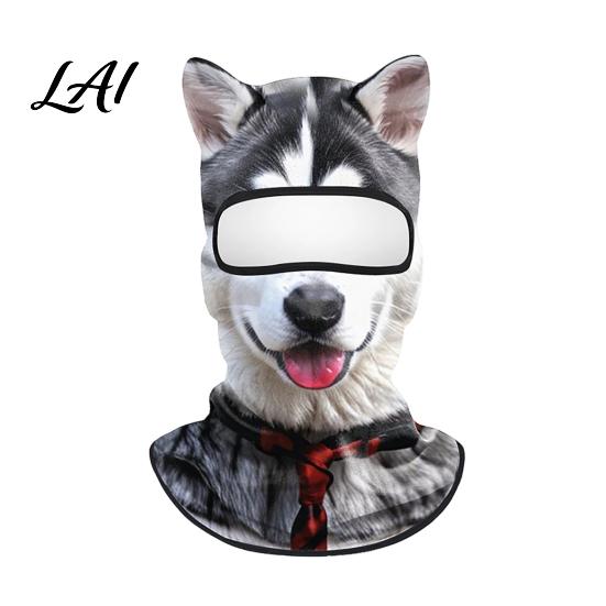 Cappuccio con Fantasia di Animali Realistica Maschera Integrale 3D con Orecchie Antivento Maschera Facciale da Ciclismo per Autunno Sci Inverno Copertura Protezione Solare Costume di Halloween