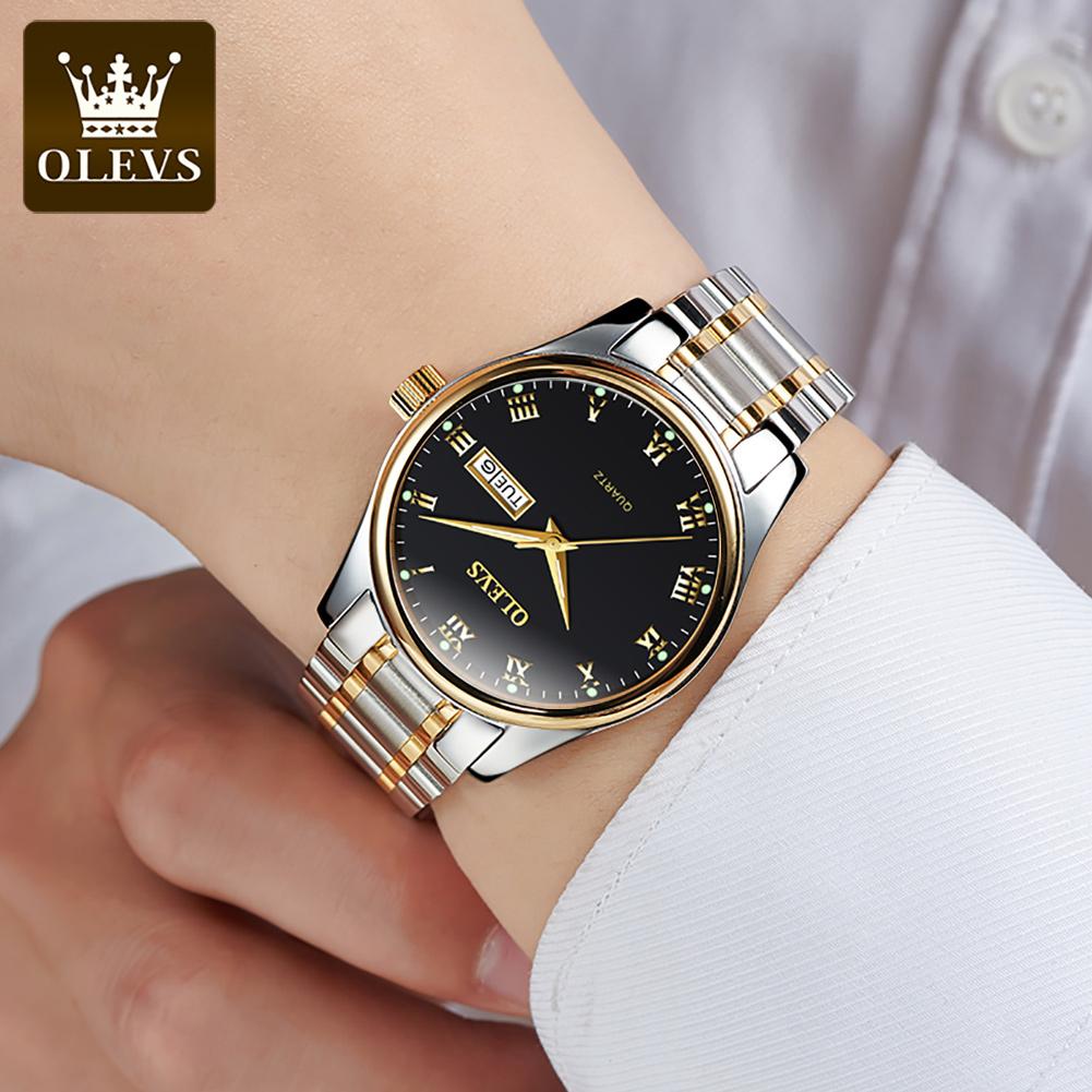 OLEVS 5568 Oem Fashion Design Luxury Watches Classic Business Luminous Stainless Steel Man Custom Watch for Men Quartz Watches