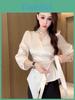 Crossover Satin Shirt With And For Sophisticated Spring Fashion