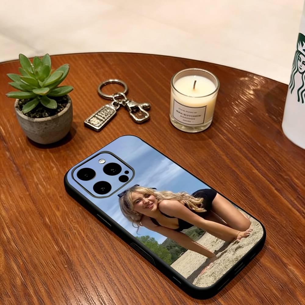 

Actor Sabrina Carpenter Phone Case For iPhone 17, 16,15,14,13,12,11 Plus,Pro Max, Others Soft Silicone Black Cover iPhone16e