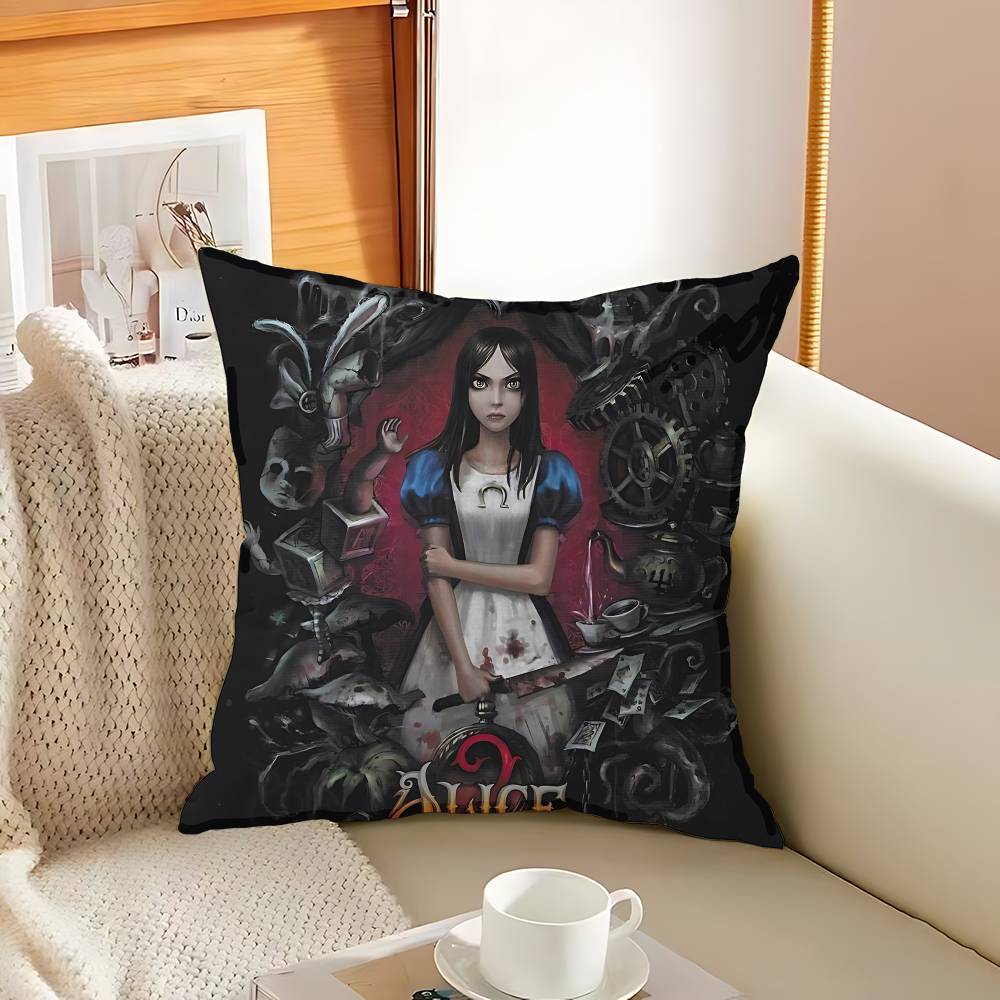 Popular Horror Game A-Alice M-Madness R-Returns Pillow Anime Pillow Sofa Bed Head Pillow Cover Cushion Cover 45x45 Cm Fashion