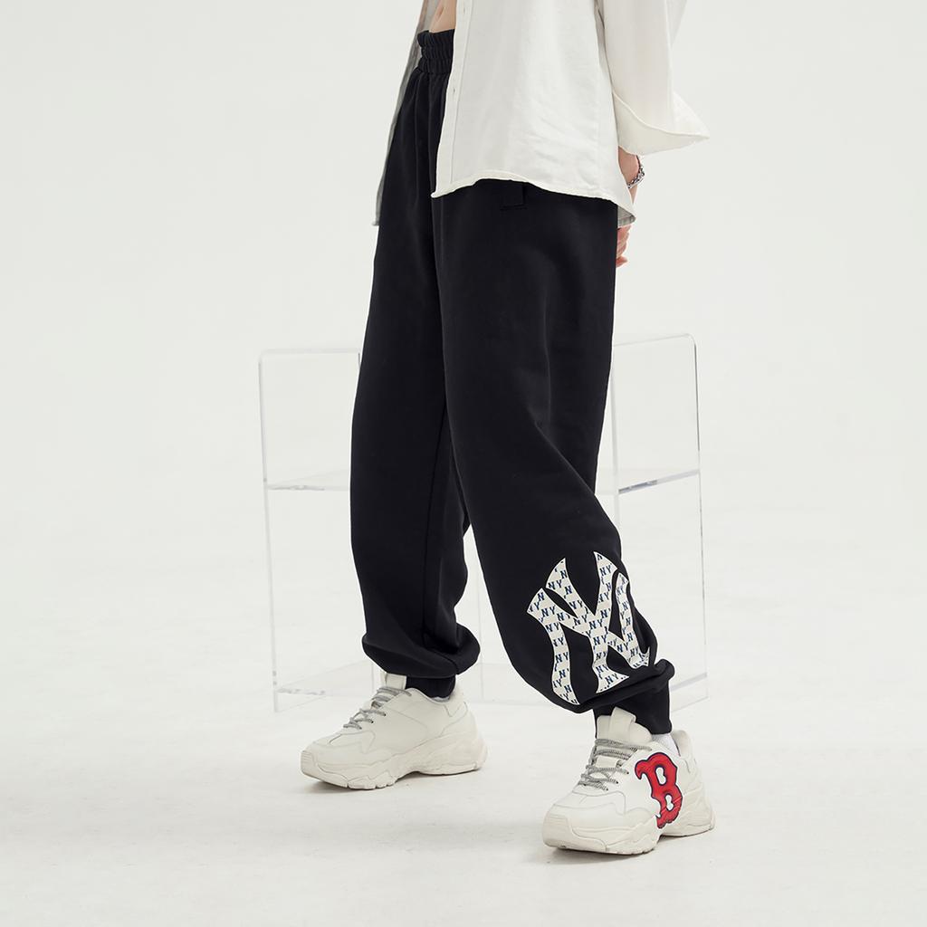 New MLB New York Yankees Knitted Sweatpants Unisex Black 3APTM0831-50BKS