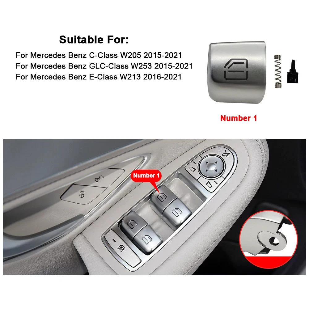 2059056800 2059056811 for Mercedes Benz W205 W253 W213 W222 C E Class GLC 4 Door Saloon Power Driver Door Window Switch Repair Button with Spring