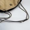 Lingge Chain Bag Vintage Bucket Bag Women's Stitching Shoulder Bag Commuter Crossbody Bag