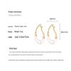 Geometric Water Drop Resin Earrings: Sterling Silver Needle, Gold-Plated, Irregular French Design for Women