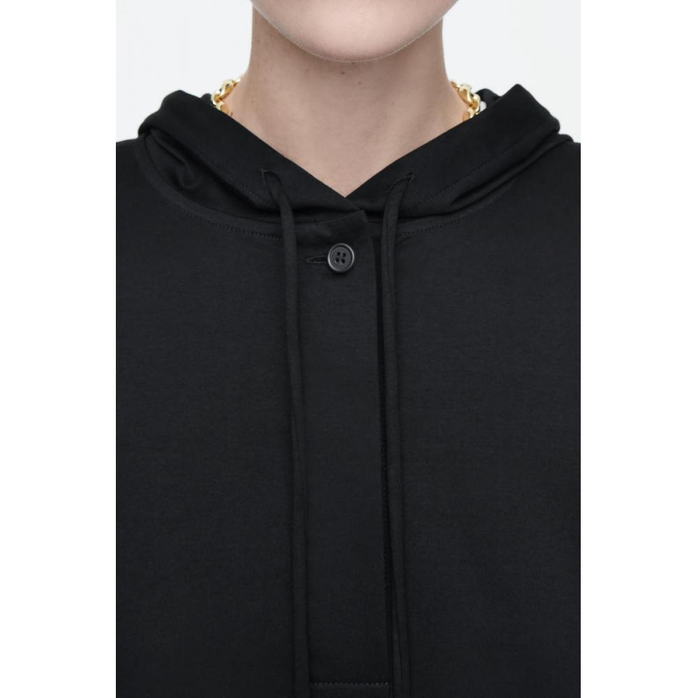 Cos Japan Lightweight Jersey Hoodie With Buttons