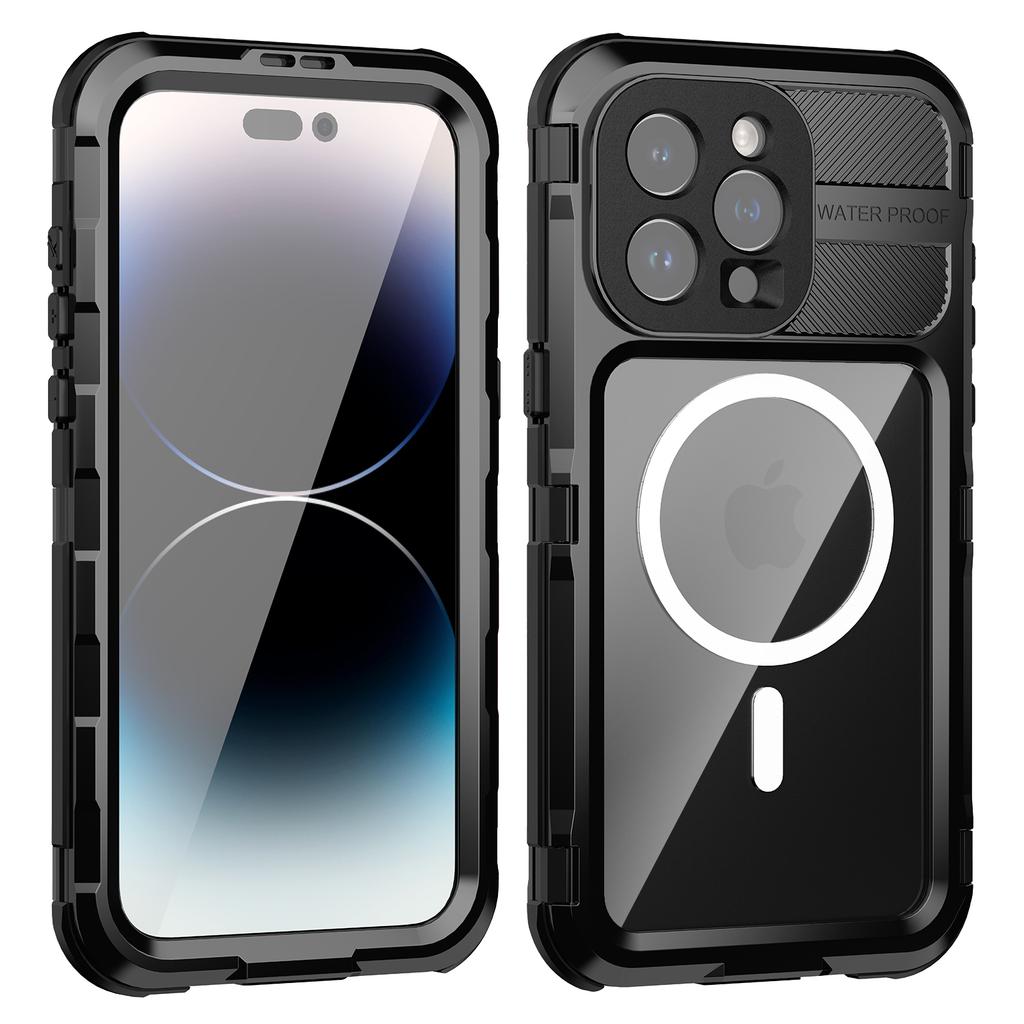 Military Grade DropProof IP68 WaterProof Silicone Aluminum Metal Case For iPhone 16 15 14 Pro Max Plus Swim Diving Climb
