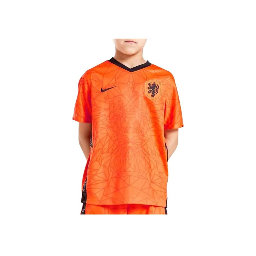 Nike Komfortabel V-hals Hjemmefansutgave Kortermet Jersey Barnetopper Oransje Svart CD1044-819