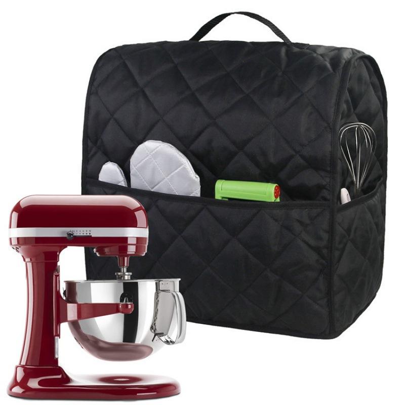 Standing Blender Dust Cover Multi-Color Quilted Diamond Pattern With Side Pocket Polyester Taffeta Appliance Protector Anti Dust
