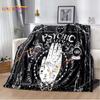 Magic Ouija Board Alphabet Blanket Witchcraft Pentagon Blanket for Bedroom Living Room Sofa Gothic Ouija Hand Flannel Blanket
