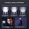 High-Intensity Flashlight with Zoom, Long-Range Ultra-Bright Outdoor Patrol Cycling Searchlight, Rechargeable Home Emergency Light for Power Outages