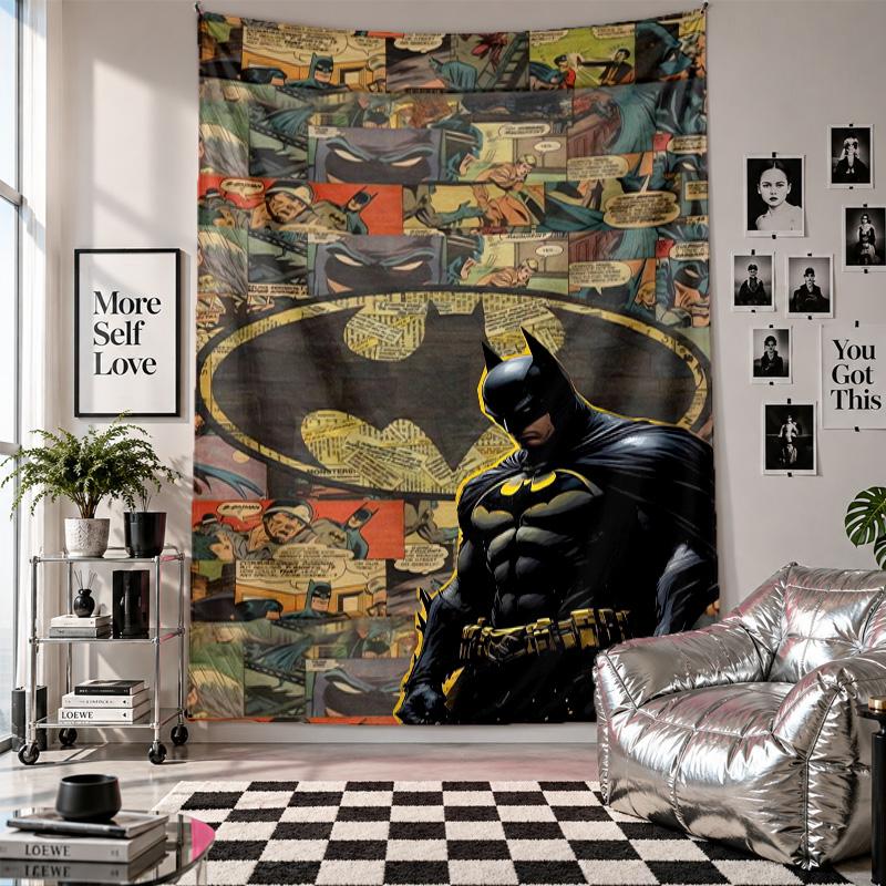 Wall TapestryBatman Art Hanging Cloth Decorative Background Cover for Room Decoration