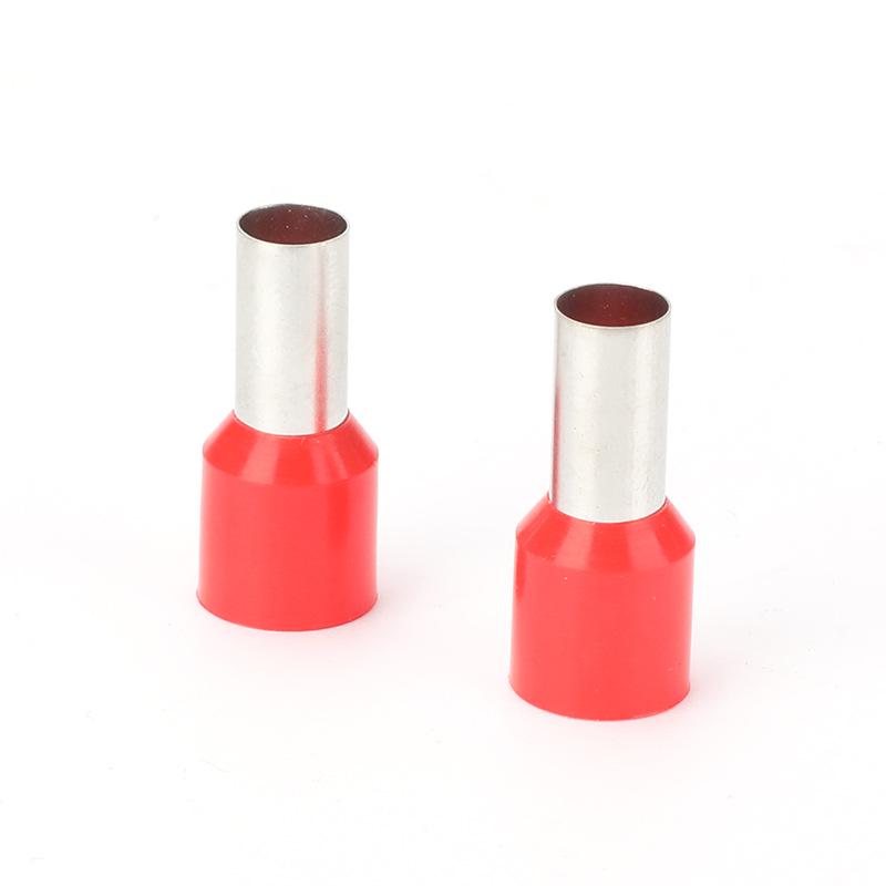 E1008 Pre-Insulated Pin Terminal, European Crimp Copper Wire Lug Socket