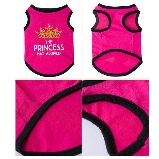 Puppy Clothes Round Neck Letter Printed Fashion Outfit Pet Vest Dog Sleeveless Clothes Cat Costume