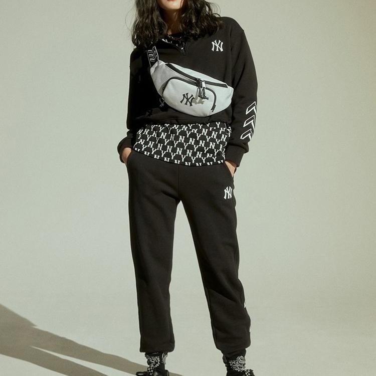 New MLB New York Yankees Knitted Sweatpants Unisex Black 31TP04111-50L