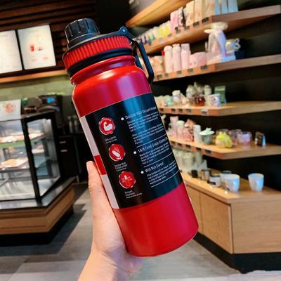 800 ml 600 ml veľkokapacitná termoska na vodu na čaj Prenosný termohrnček Nerezový pohár Športová cyklistická vákuová banka izolovaná