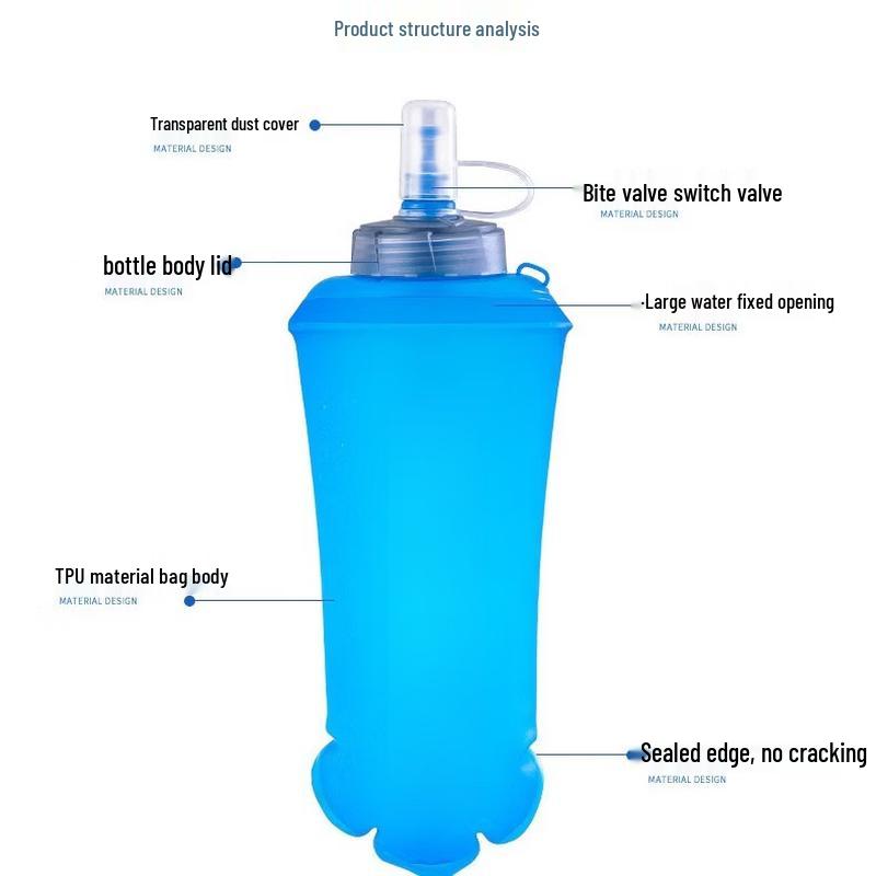 OEING Foldable Sports Soft Water Bottle