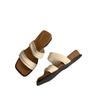 Thick-soled One-word Slippers for Women To Wear In Summer, New Slope Heel Sandals, French Gentle Fairy Wind Open-toed Beautiful Sandals