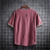 Japanese Style Kimono Men Summer Men Three Quanter Sleeve T-shirt Asian Clothes Traditional Chinese Clothing Japanese New