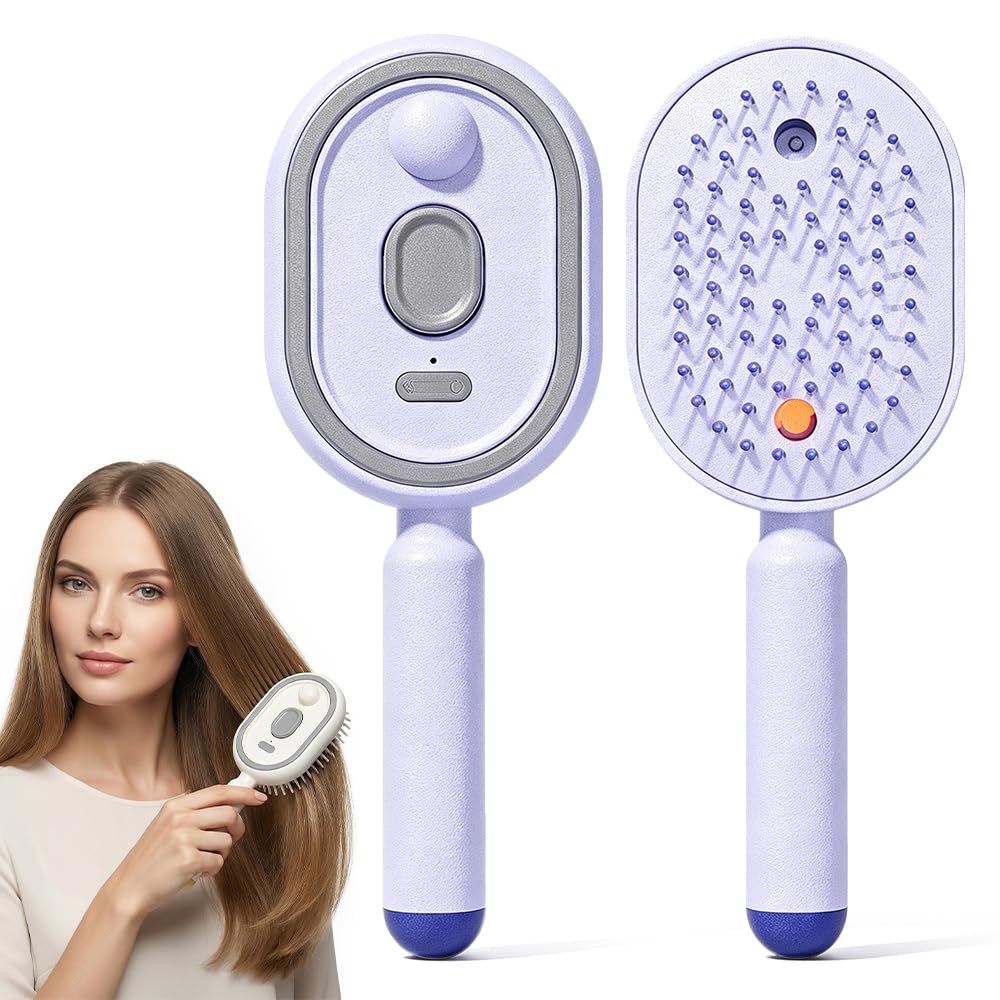 Electric Spray Air Cushion Massage Comb, 3-in-1 Electric Mist Spray Hair Brush