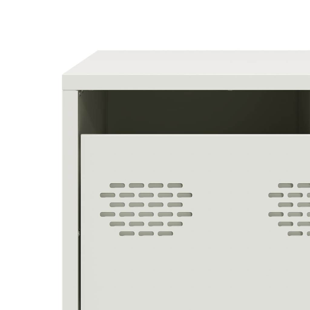 Coffee Table White 101.5x50x43.5 Cm Cold Rolled Steel